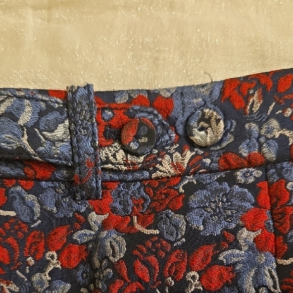 BCBGMaxAzria Women's Floral Ankle Pants - Red and Blue - Picture 14 of 16